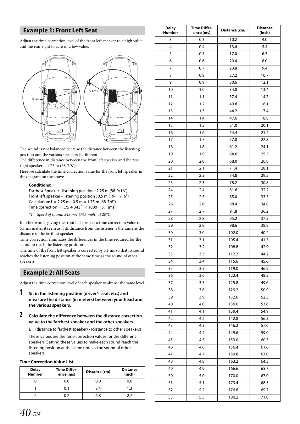 Example 1: front left seat, Example 2: all seats, Example 1: front left seat example 2: all seats | Alpine CDA-117 User Manual | Page 42 / 56