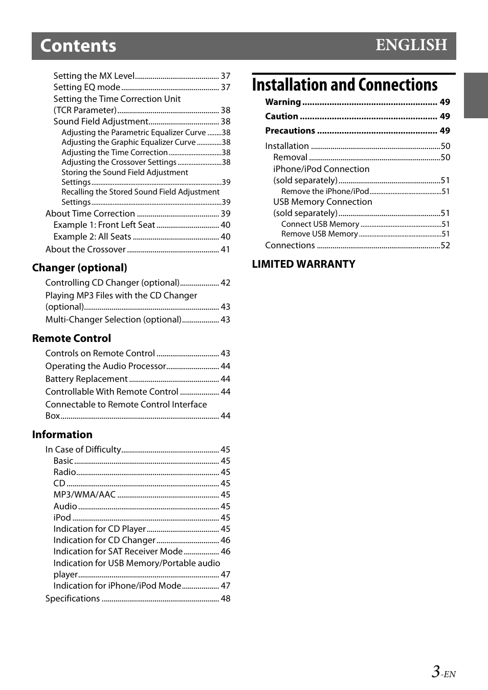 Alpine CDA-117 User Manual | Page 5 / 56