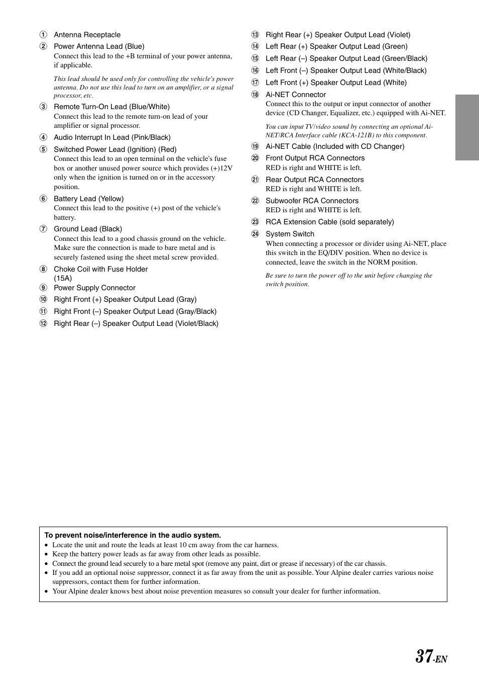 Alpine CDA-9811 User Manual | Page 39 / 43