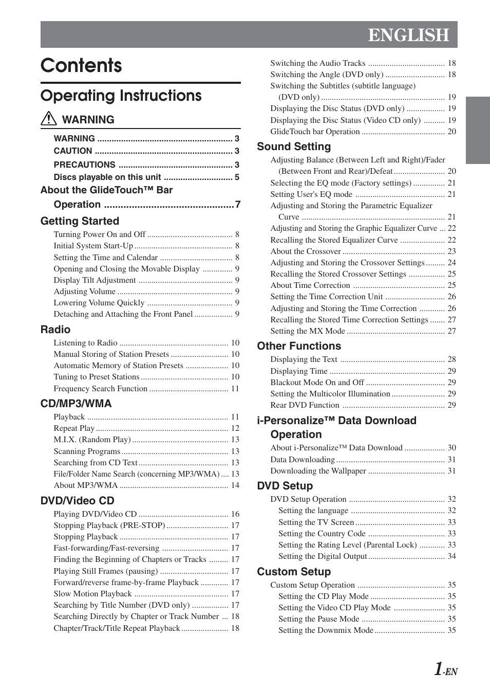 Alpine DVA-9965 User Manual | Page 3 / 79