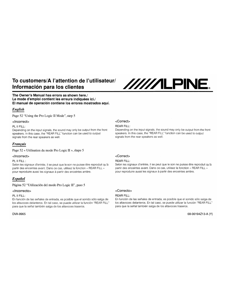 Alpine DVA-9965 User Manual | Page 75 / 79