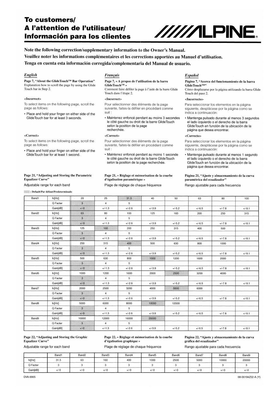 Alpine DVA-9965 User Manual | Page 76 / 79