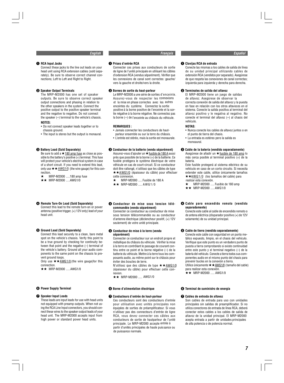 Alpine MRP-M2000 User Manual | Page 7 / 16