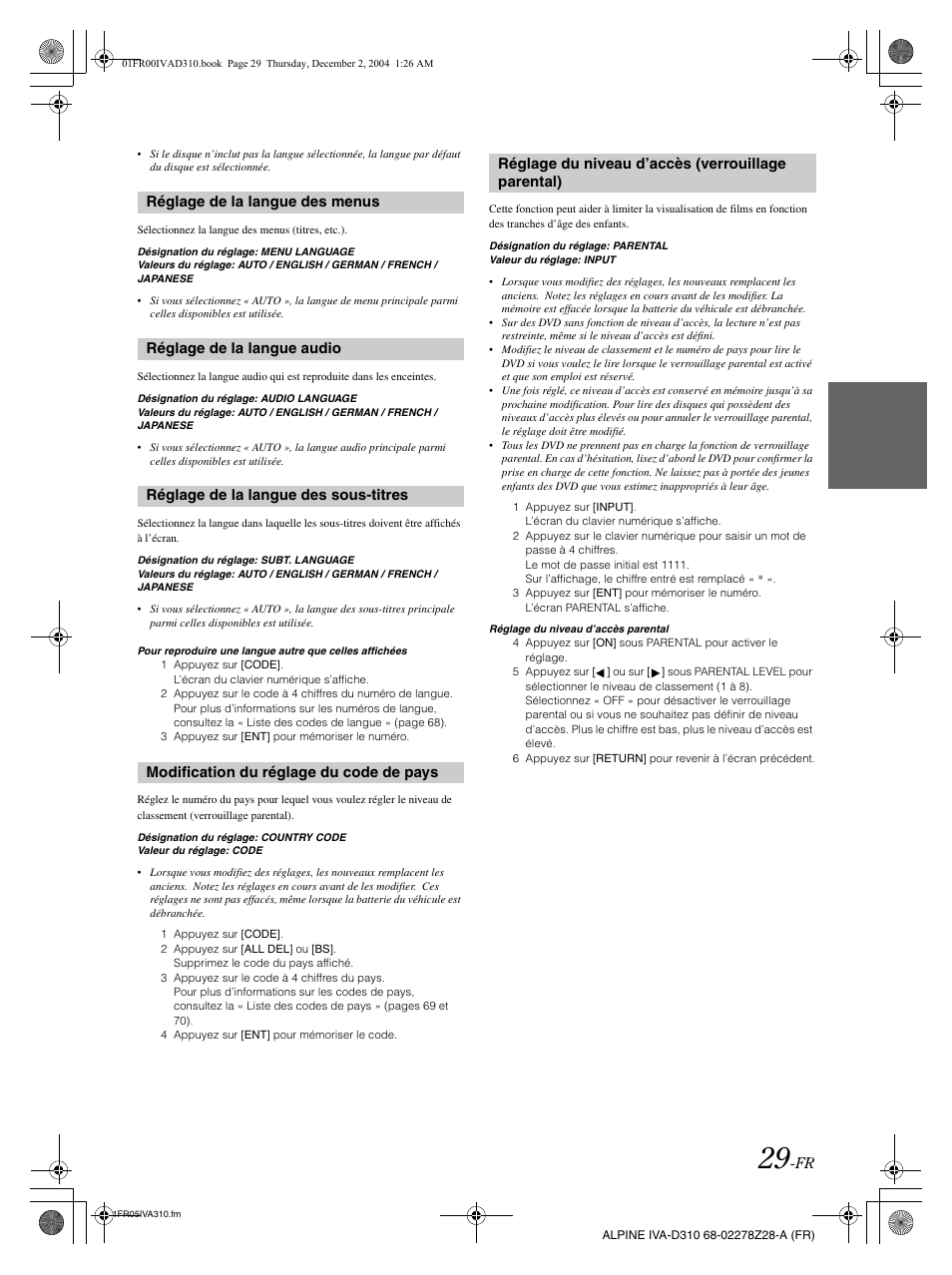 Alpine IVA-D310 User Manual | Page 113 / 253