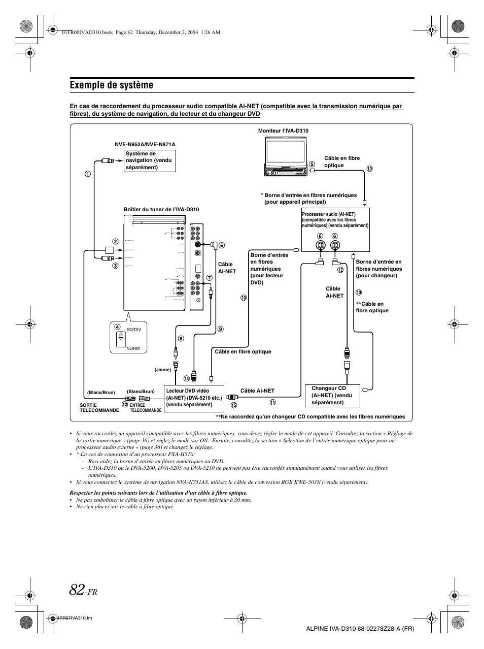 Exemple de système | Alpine IVA-D310 User Manual | Page 166 / 253