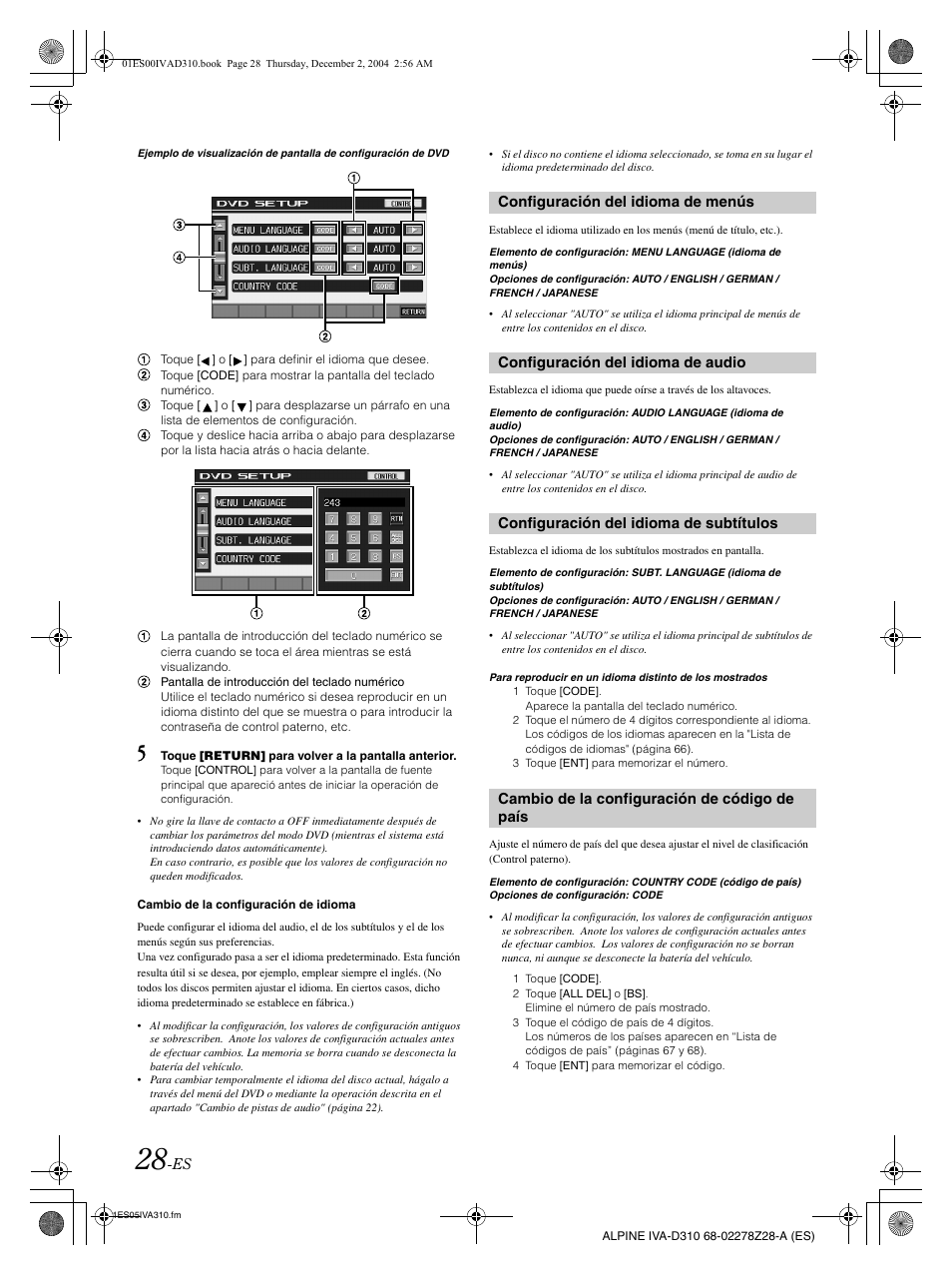 Alpine IVA-D310 User Manual | Page 198 / 253