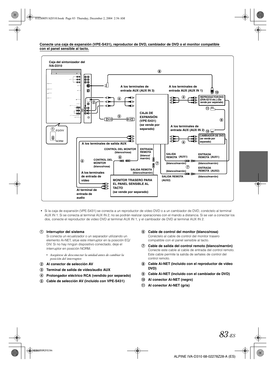 Alpine IVA-D310 User Manual | Page 253 / 253