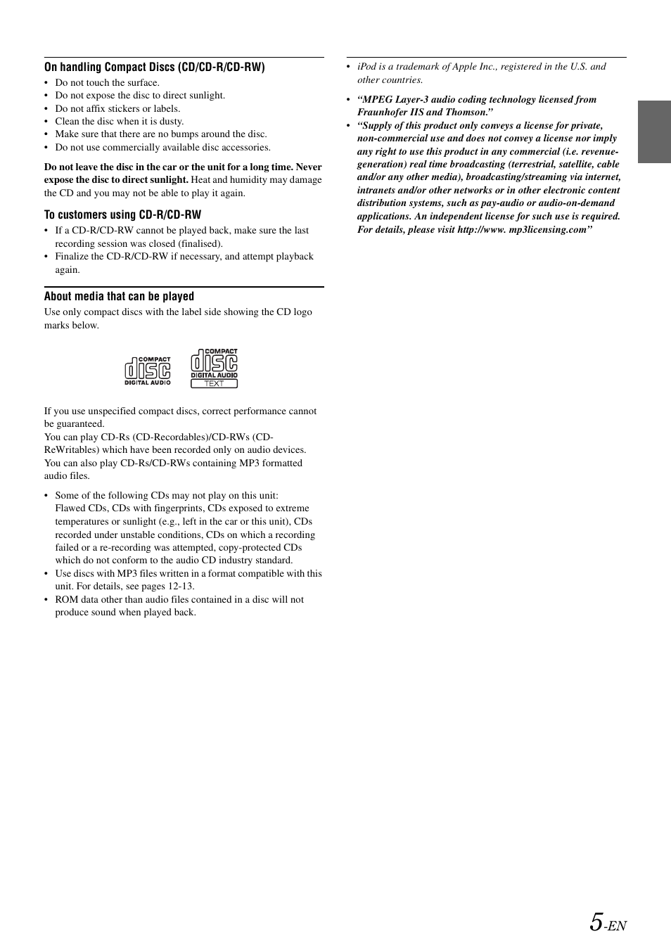 Alpine CDE-9872RE User Manual | Page 7 / 31