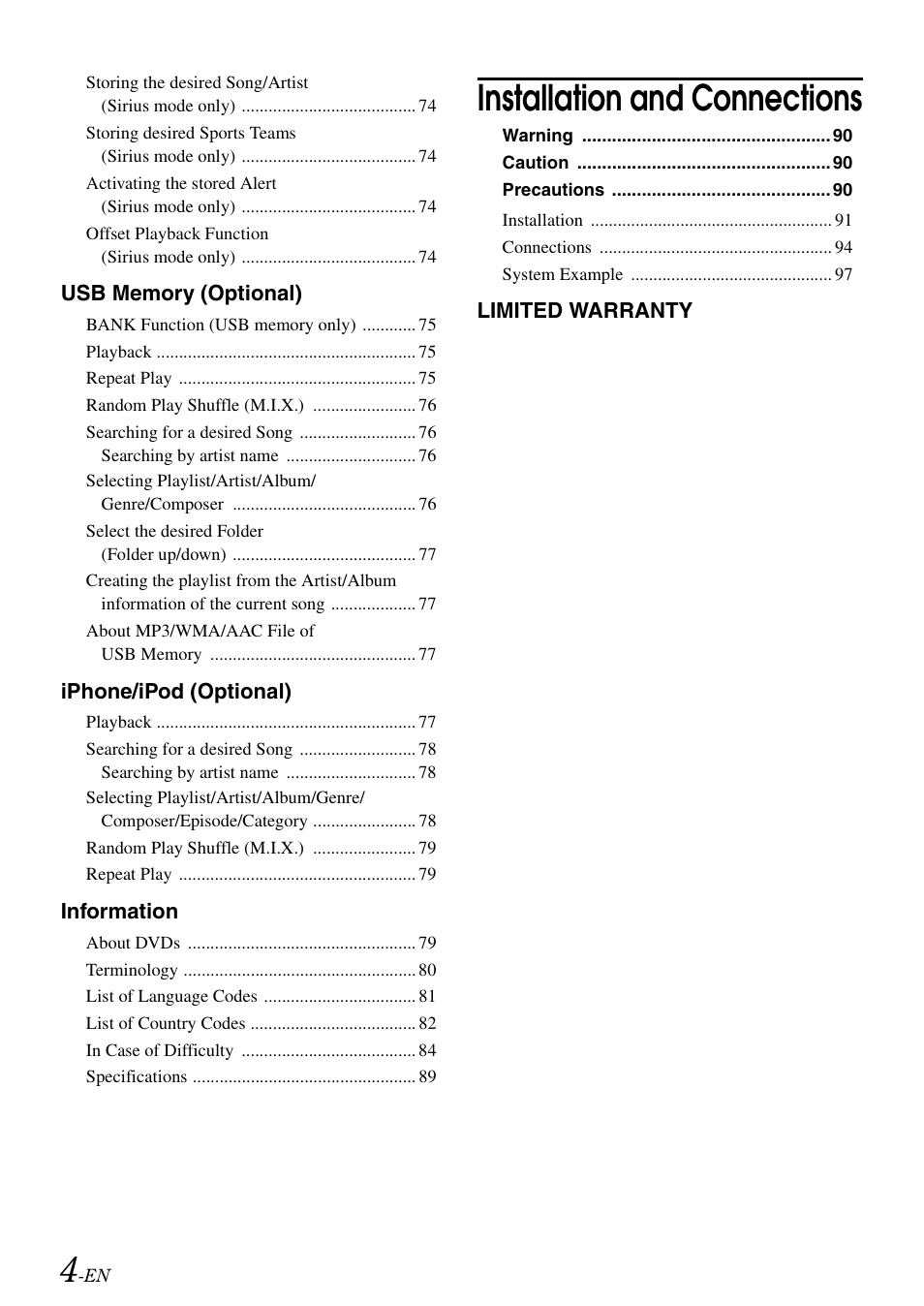 Installation and connections | Alpine INA-W900 User Manual | Page 6 / 101