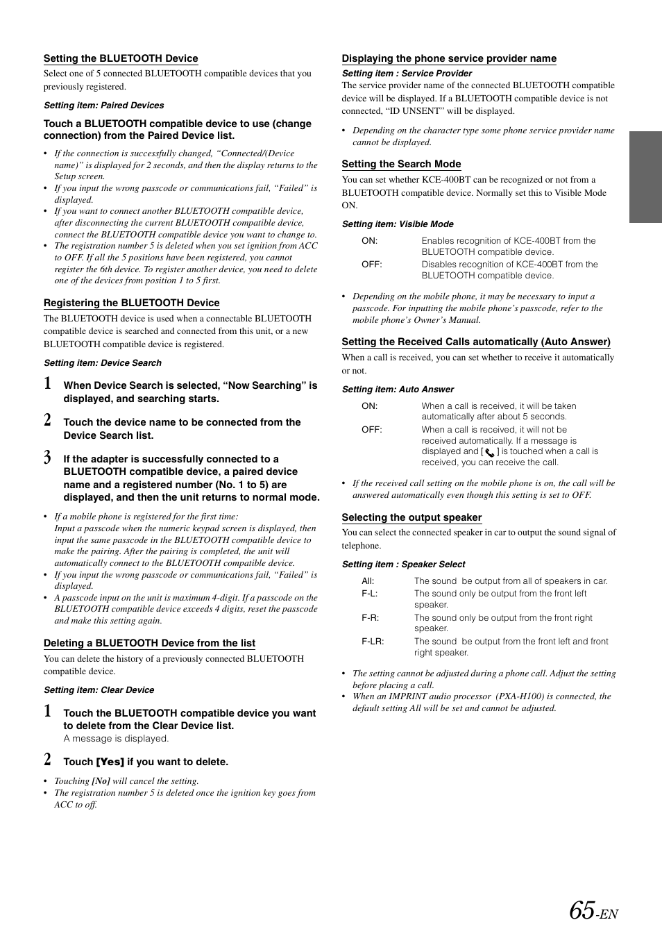 Alpine INA-W900 User Manual | Page 67 / 101