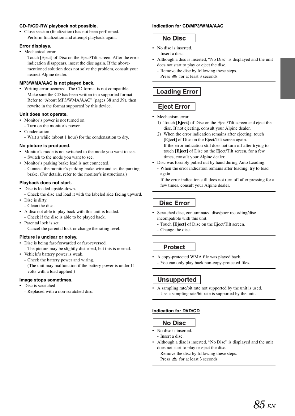 Alpine INA-W900 User Manual | Page 87 / 101