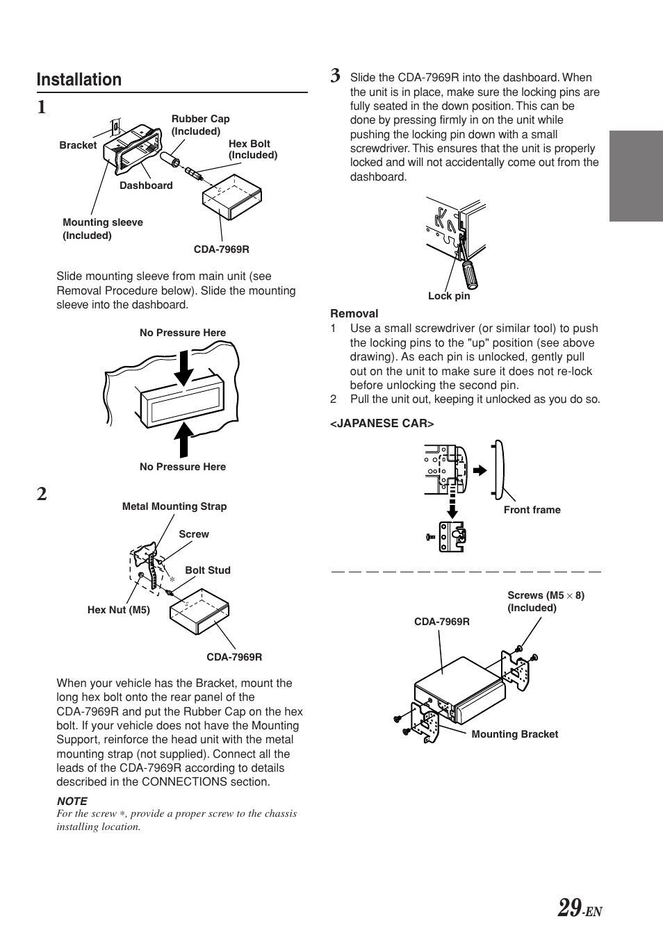 Installation | Alpine CDA-7969R User Manual | Page 31 / 34