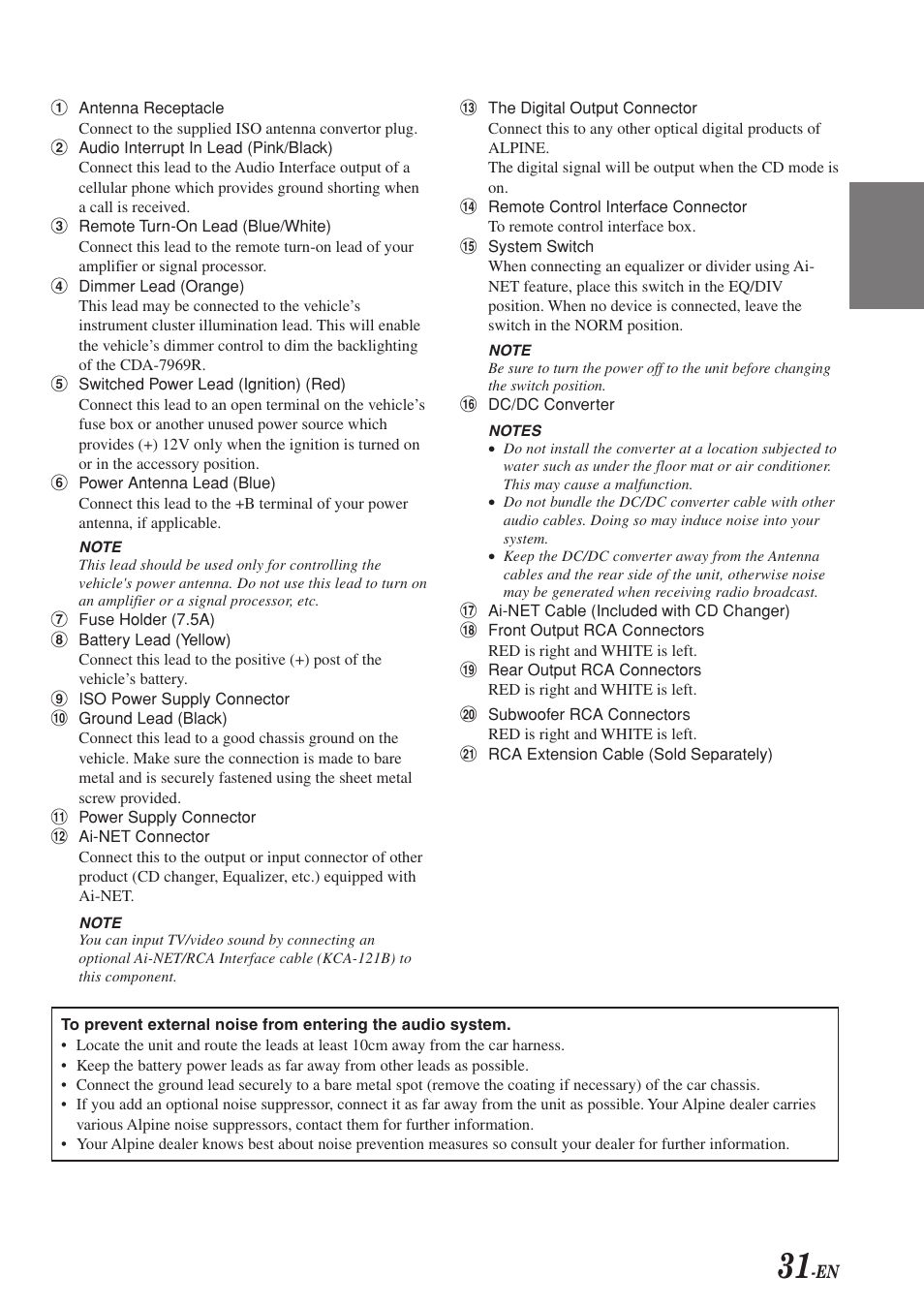 Alpine CDA-7969R User Manual | Page 33 / 34