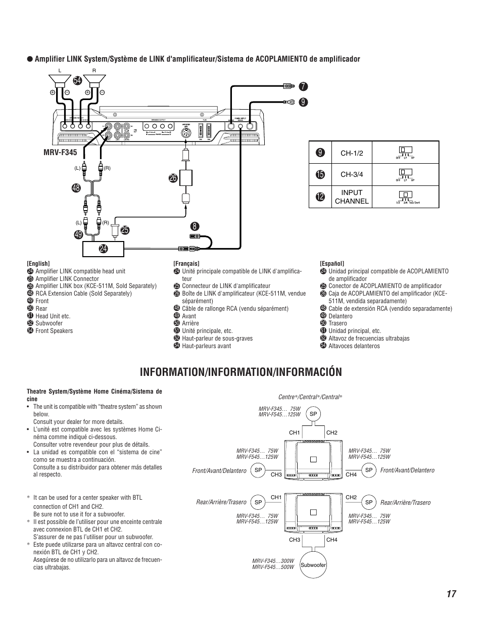 Information/information/información | Alpine MRV-F345 User Manual | Page 17 / 24