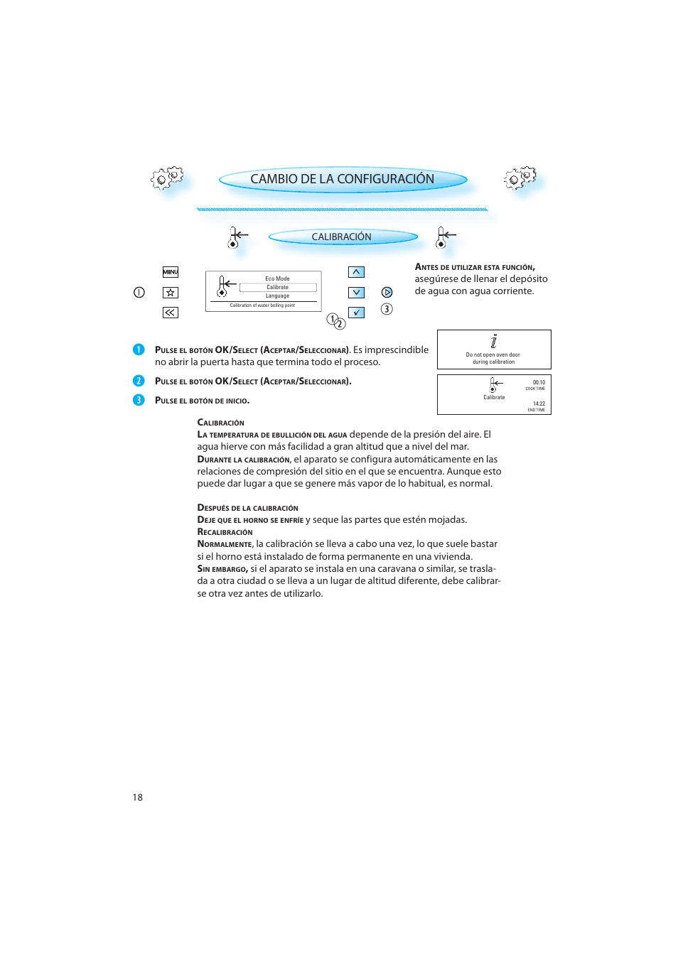 Cambio de la configuración | Whirlpool AMW 598 IX User Manual | Page 18 / 40