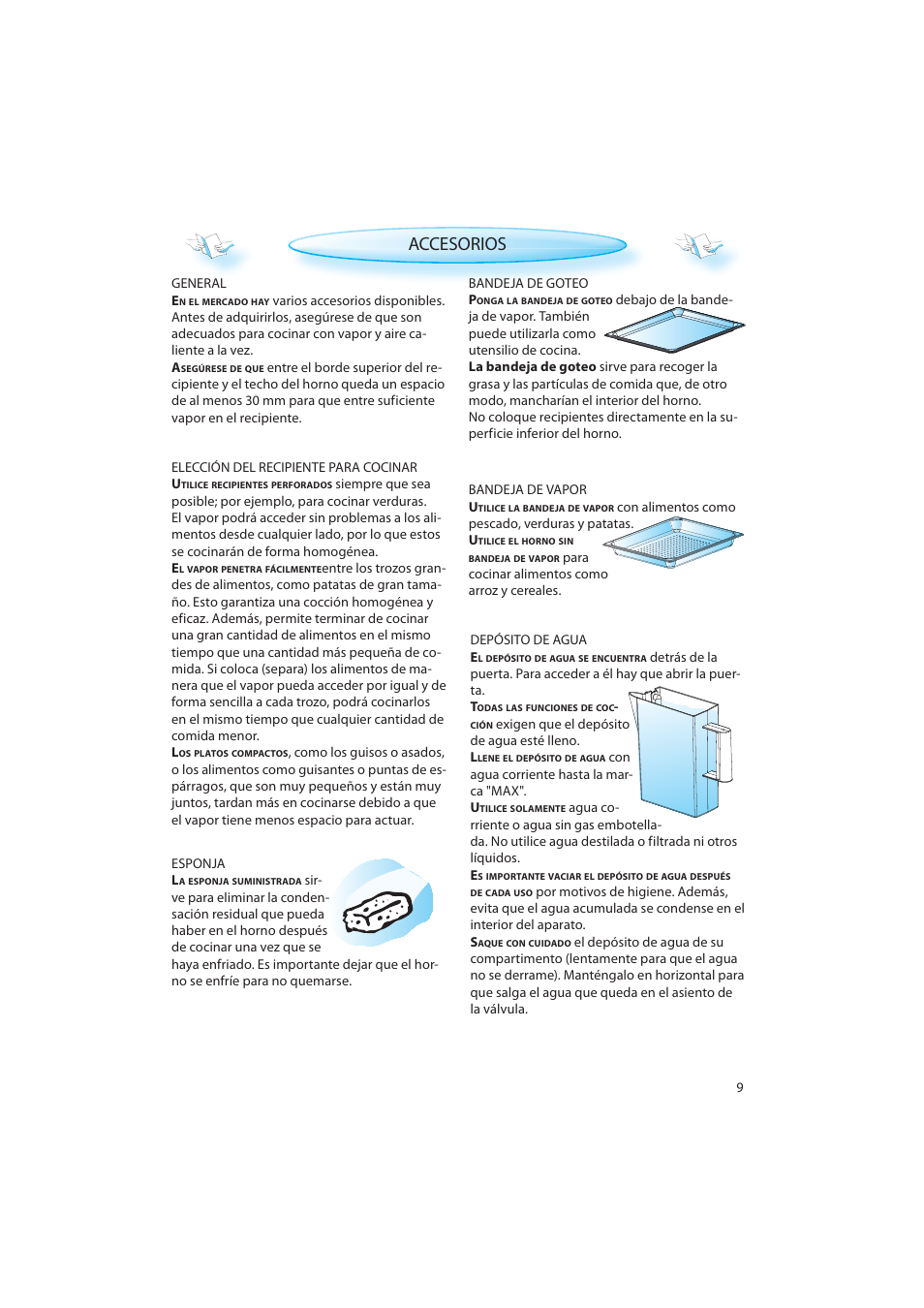 Accesorios | Whirlpool AMW 598 IX User Manual | Page 9 / 40