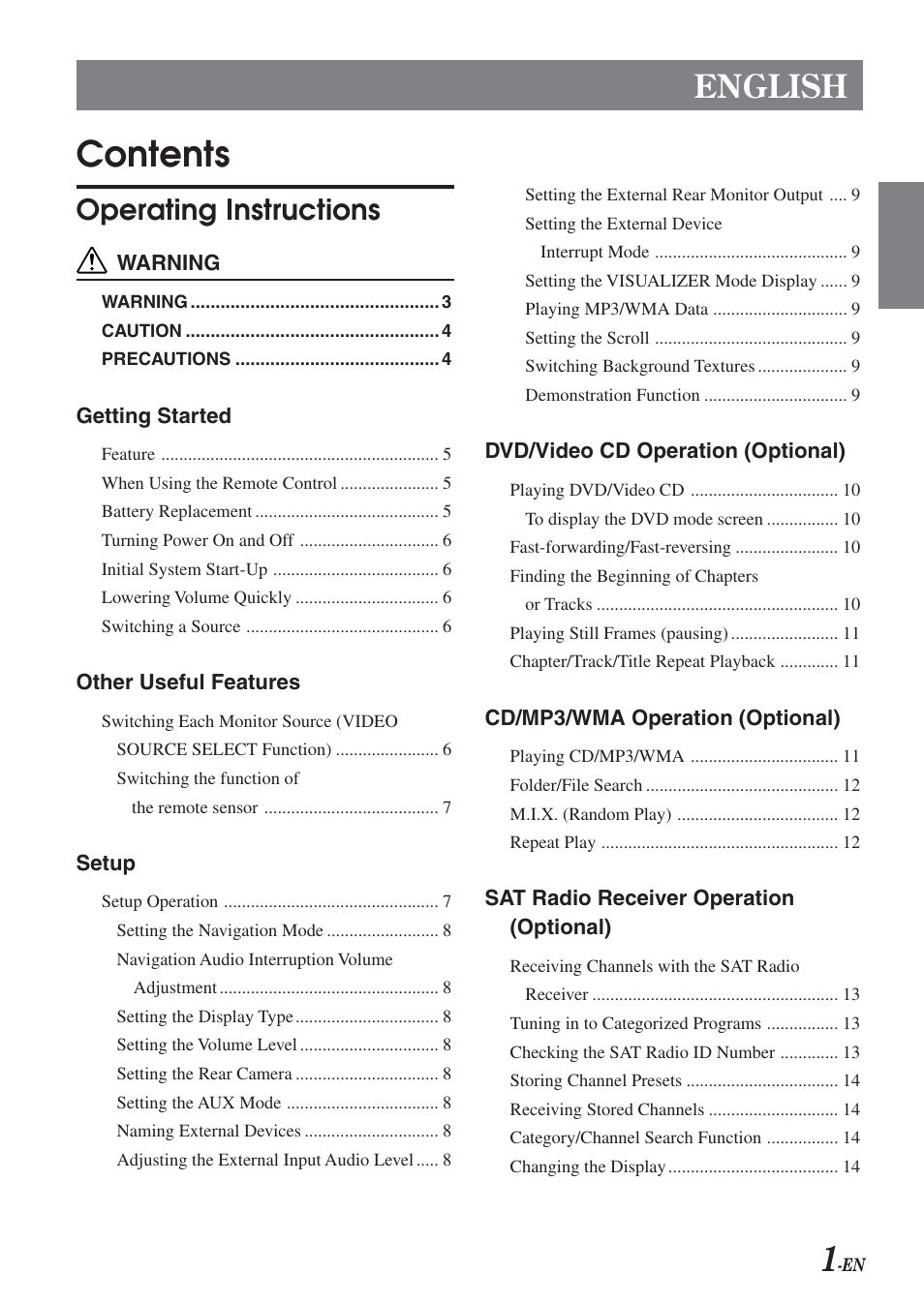 Alpine VPA-B211A User Manual | Page 2 / 29
