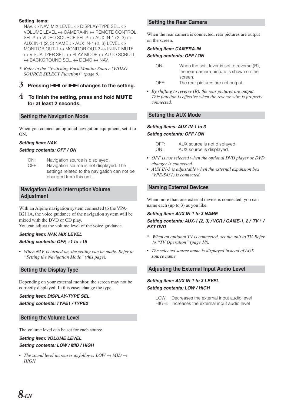 Alpine VPA-B211A User Manual | Page 9 / 29