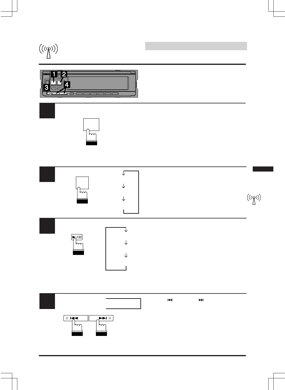 Radio operation, Réception radio, Automatic seek tuning | Alpine CDA-7846E User Manual | Page 21 / 55