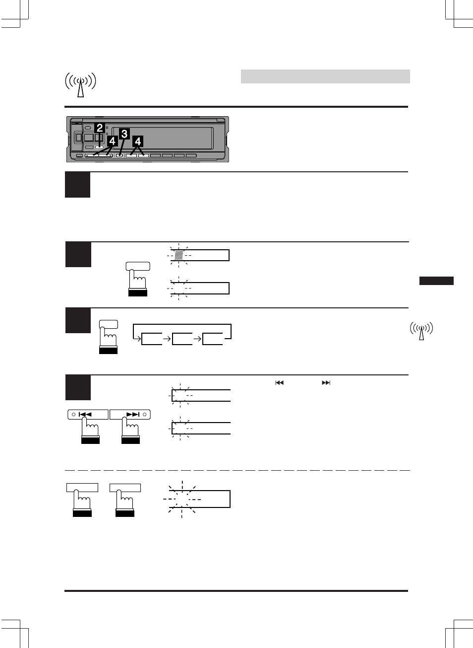 Radio operation, Réception radio, Titling stations | Alpine CDA-7846E User Manual | Page 27 / 55