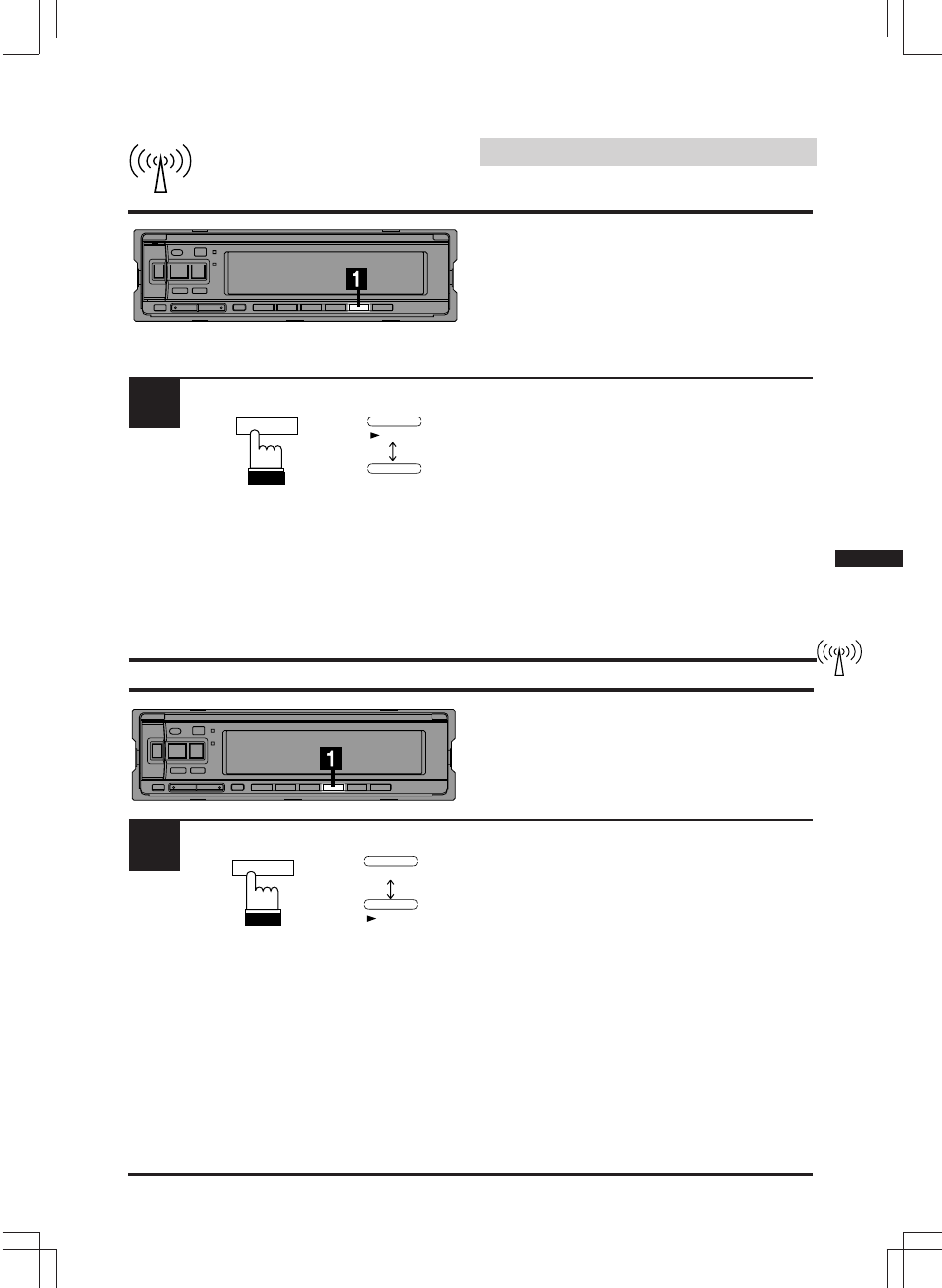 Radio operation, Réception radio, Mono/stereo switching | Alpine CDA-7846E User Manual | Page 29 / 55