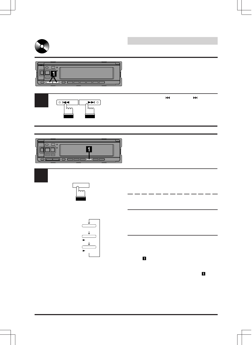 Cd operation, Repeat play, Fast forward and back- ward | Alpine CDA-7846E User Manual | Page 34 / 55