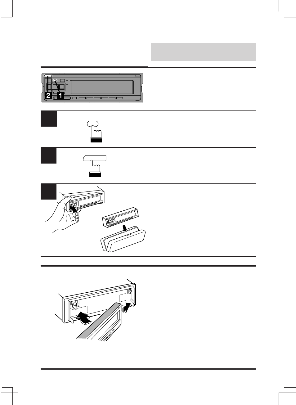 Detachable front panel | Alpine CDA-7846E User Manual | Page 7 / 55