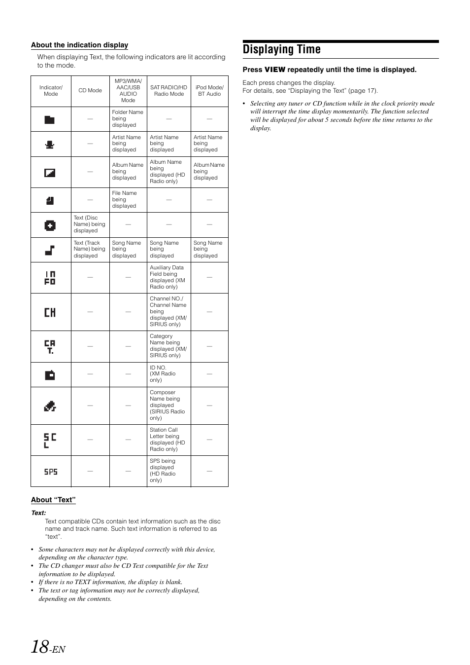 Displaying time | Alpine CDA-9886M User Manual | Page 20 / 50