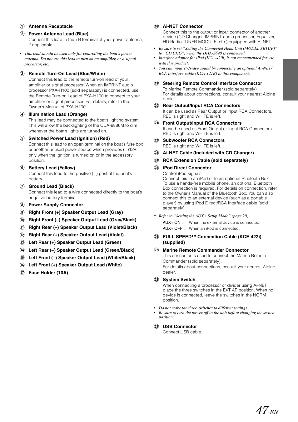 Alpine CDA-9886M User Manual | Page 49 / 50