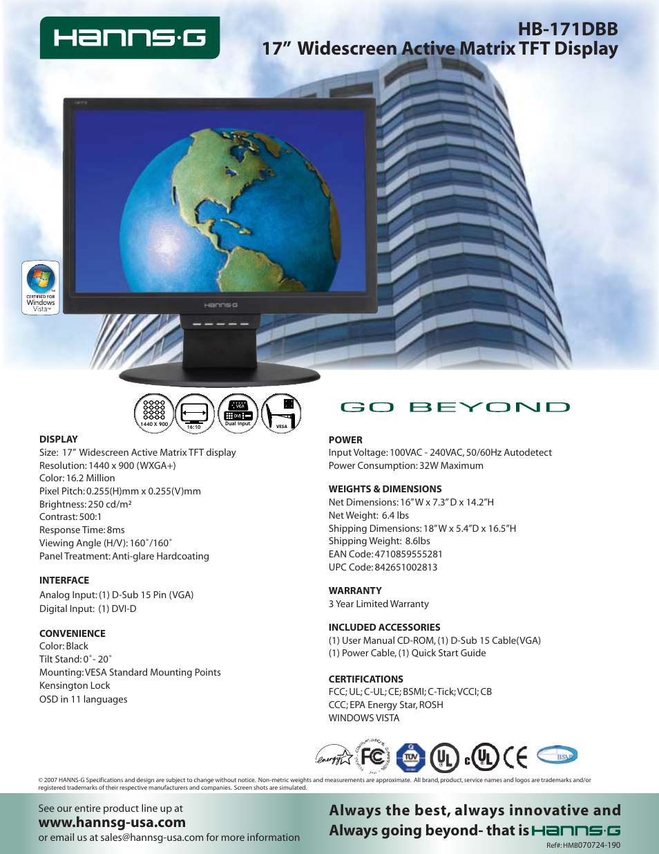 HB-171DBB HB-171DBB User Manual | 1 page