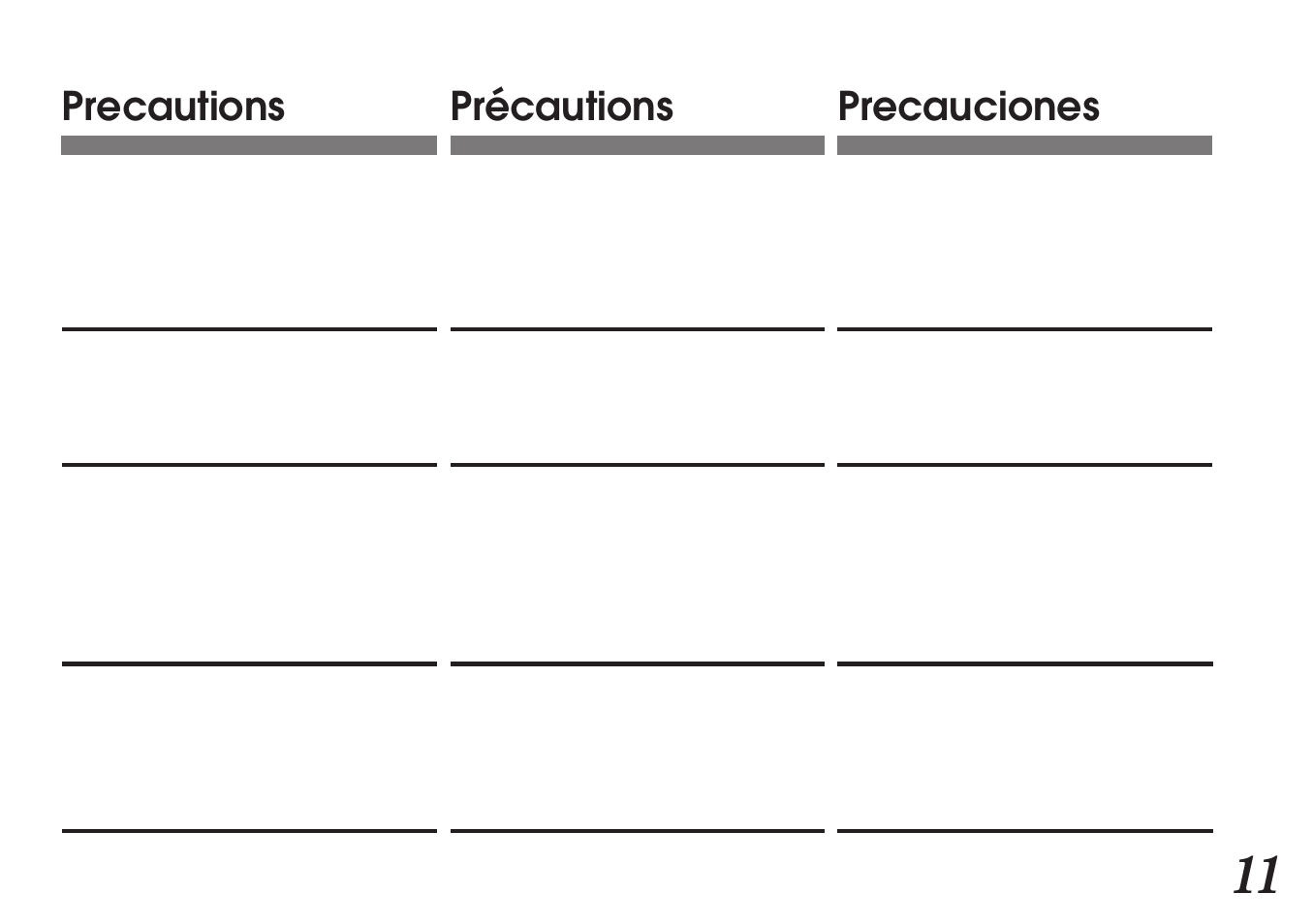 Precautions précautions precauciones | Alpine MDA-7755 User Manual | Page 11 / 96