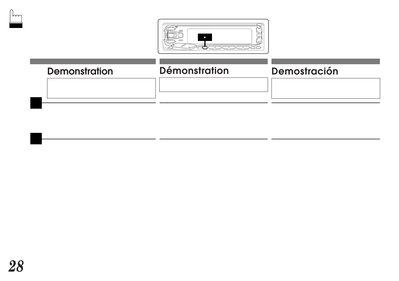 Demonstration, Demostración, Démonstration | Alpine MDA-7755 User Manual | Page 28 / 96