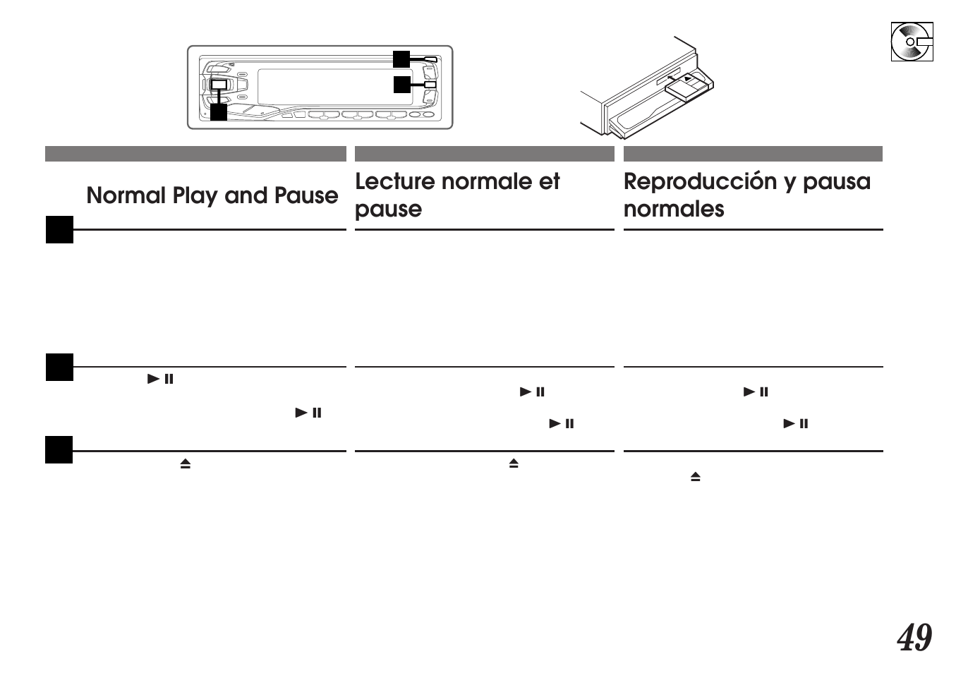 Normal play and pause | Alpine MDA-7755 User Manual | Page 49 / 96