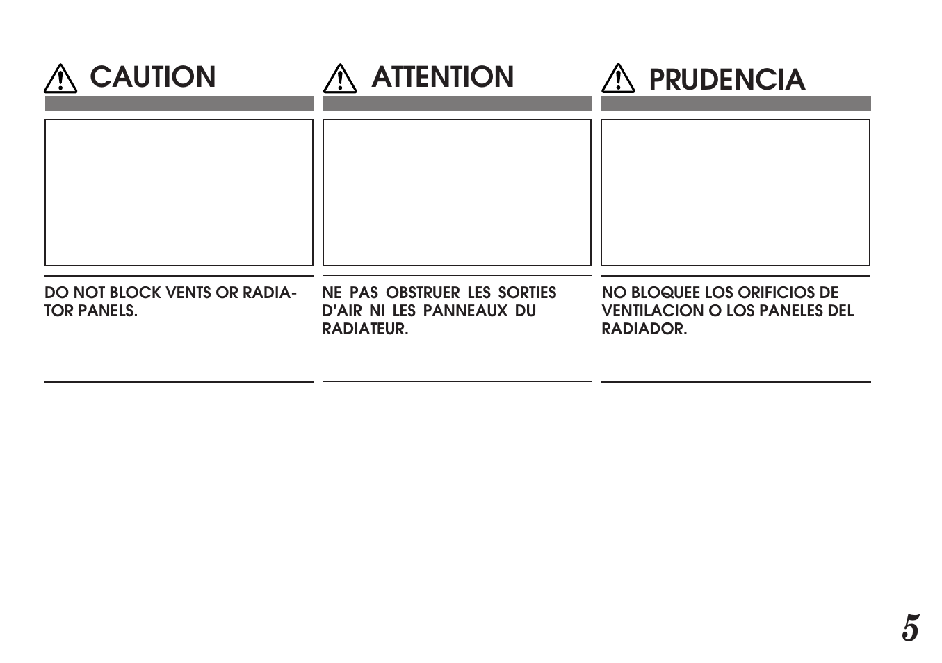 Prudencia attention, Caution | Alpine MDA-7755 User Manual | Page 5 / 96