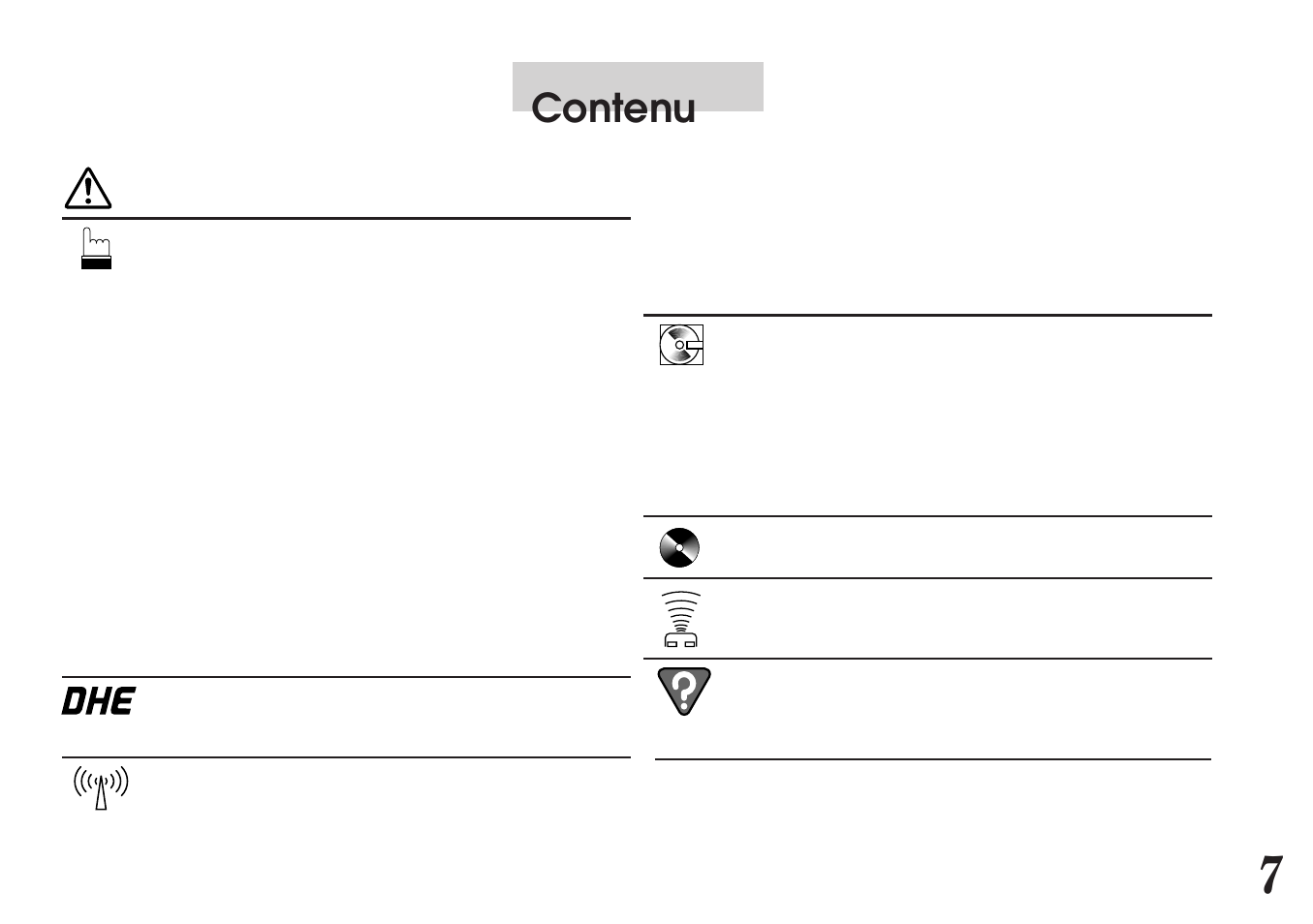 Contenu | Alpine MDA-7755 User Manual | Page 7 / 96