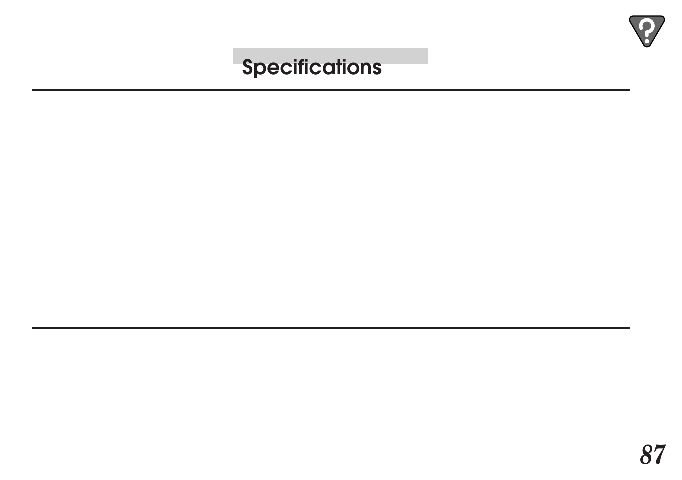 Specifications | Alpine MDA-7755 User Manual | Page 87 / 96
