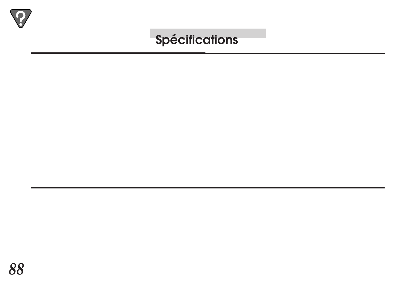 Spécifications | Alpine MDA-7755 User Manual | Page 88 / 96