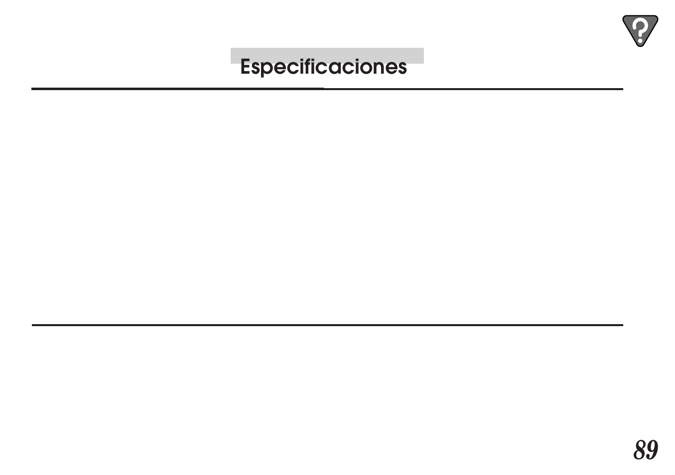 Especificaciones | Alpine MDA-7755 User Manual | Page 89 / 96