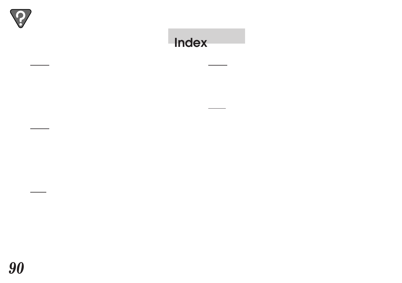Index | Alpine MDA-7755 User Manual | Page 90 / 96