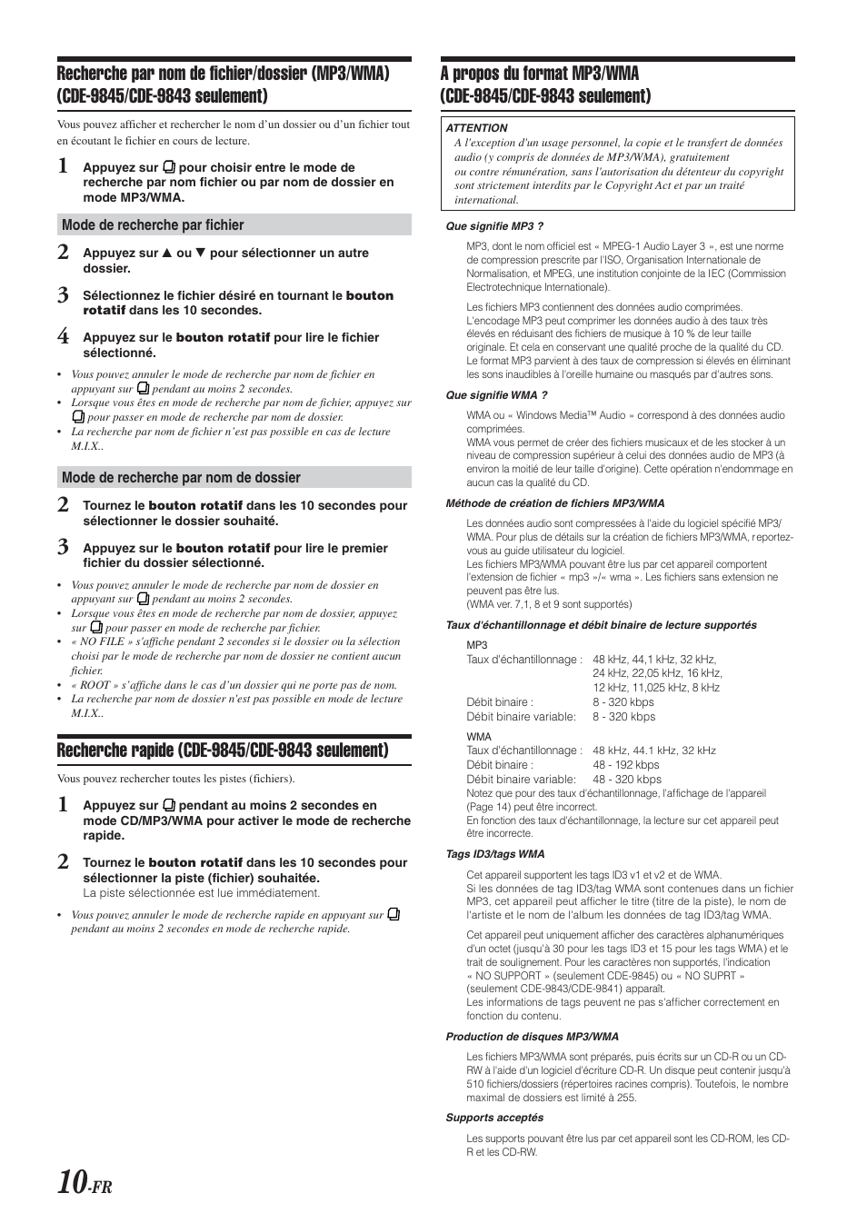 Alpine CDE-9843 User Manual | Page 35 / 72