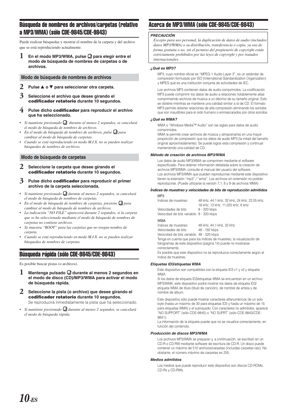 Alpine CDE-9843 User Manual | Page 59 / 72