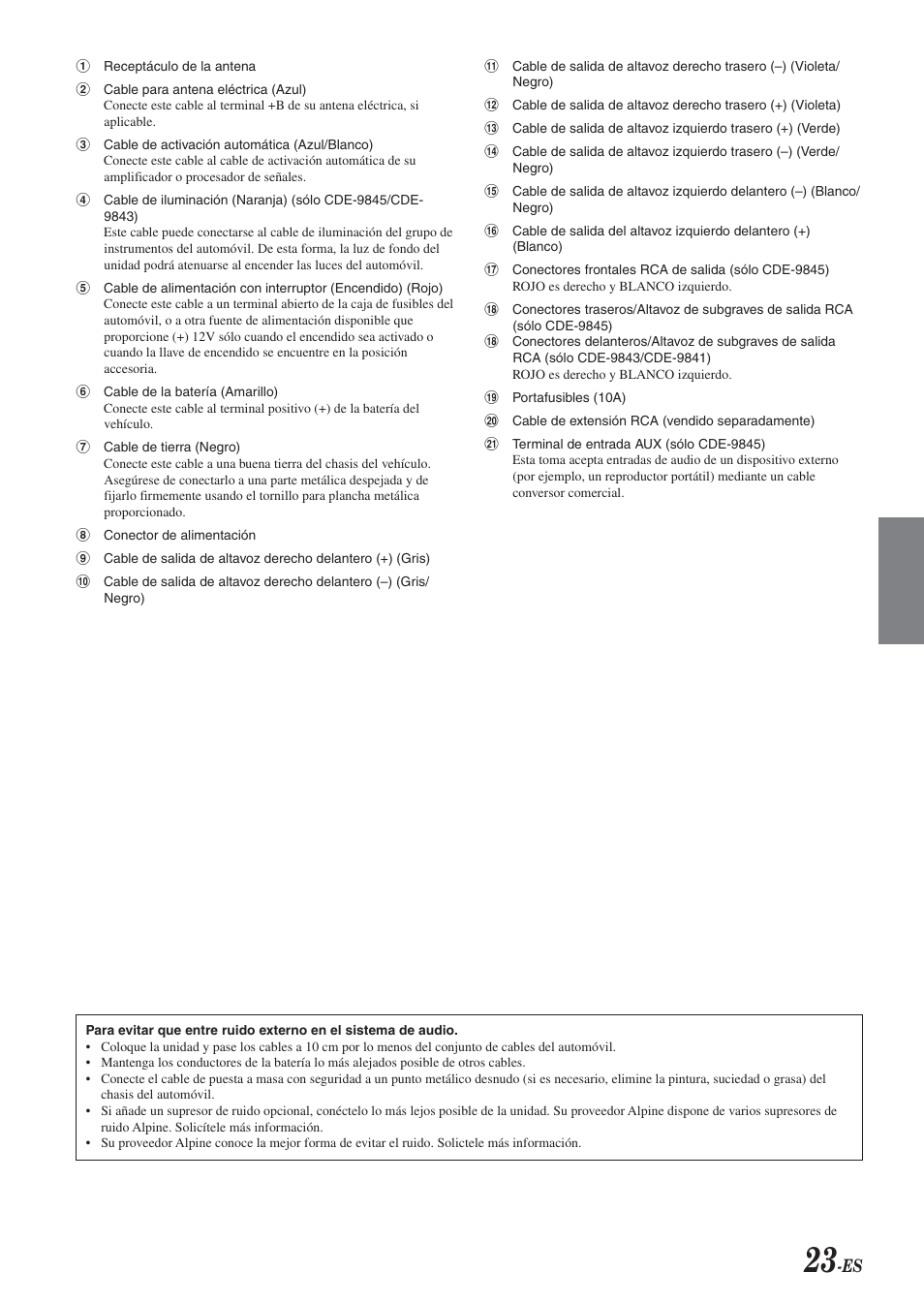 Alpine CDE-9843 User Manual | Page 72 / 72