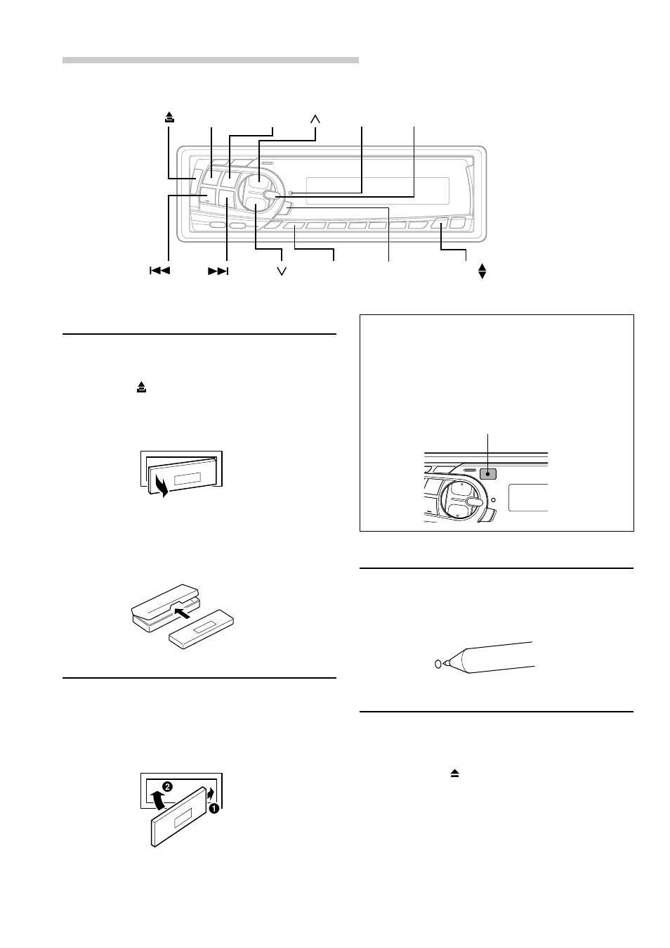 Basic operation, Detaching the front panel, Attaching the front panel | Initial system start-up, Turning power on and off | Alpine CDM-7871 User Manual | Page 6 / 22