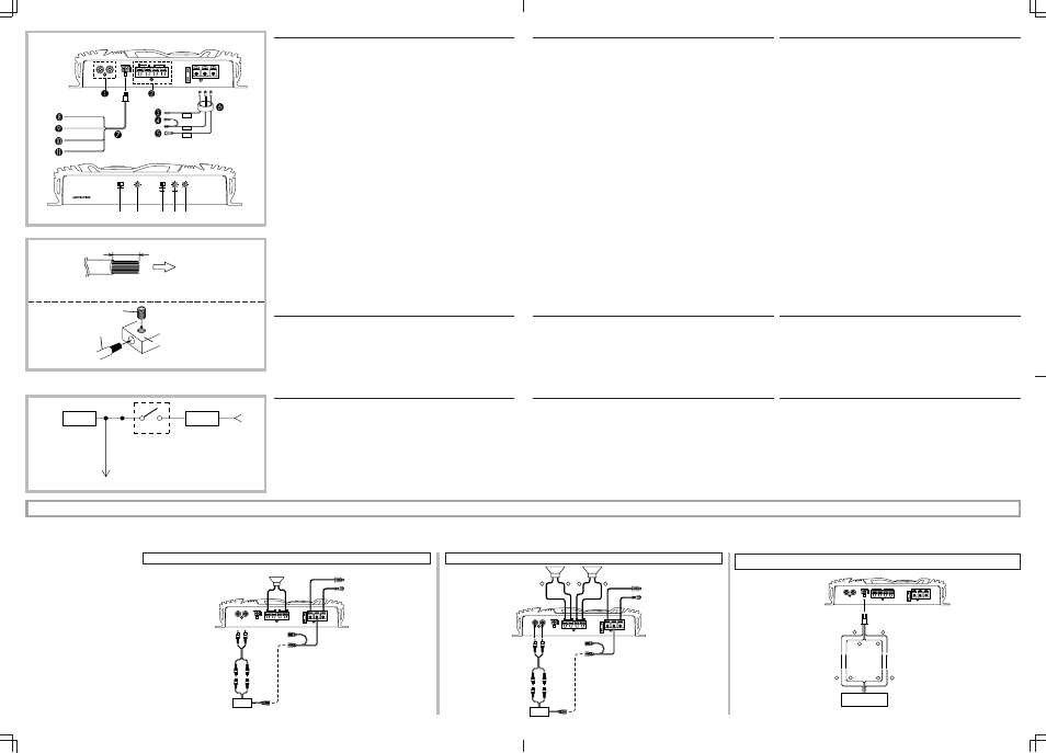 Subwoofer drive monaural power amplifier, Mono | Alpine MRV-100M User Manual | Page 2 / 2