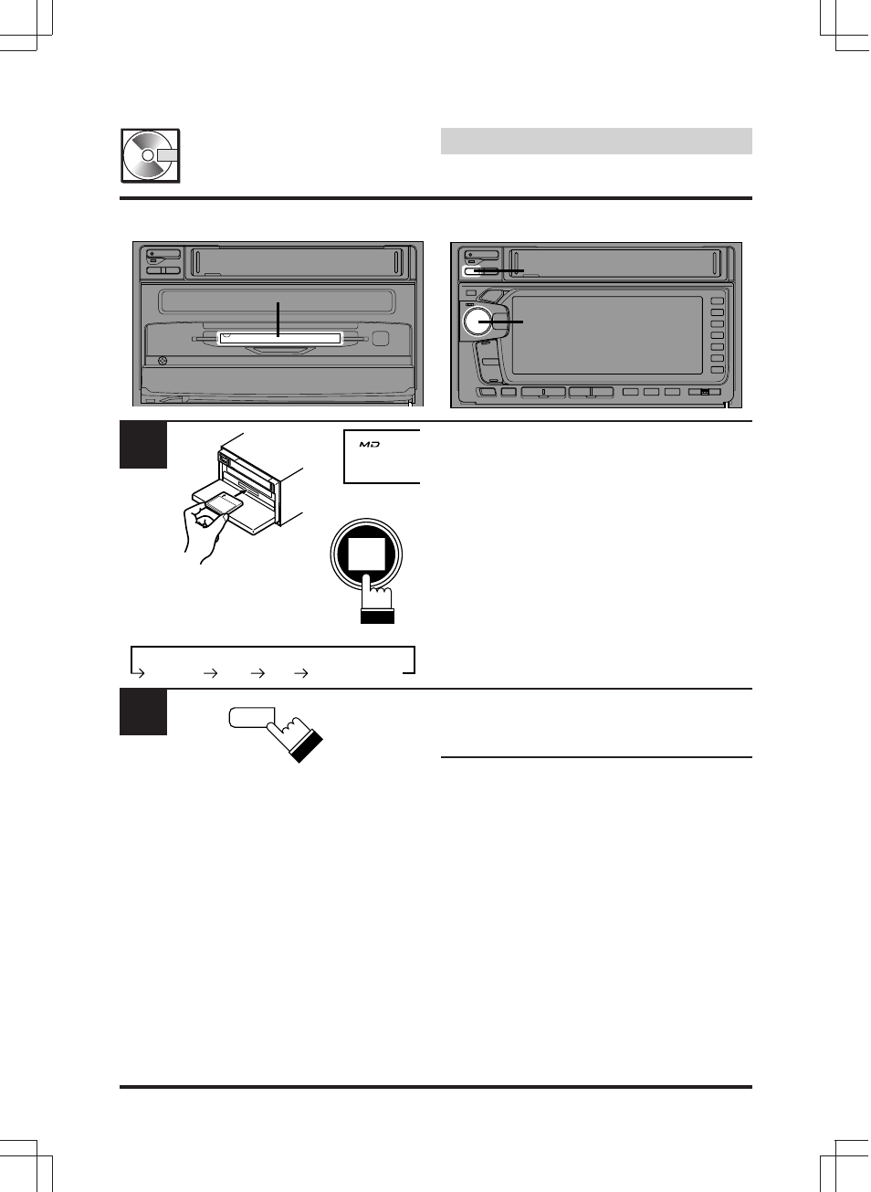 Md operation, Normal play and pause | Alpine MDA-W890 User Manual | Page 78 / 144