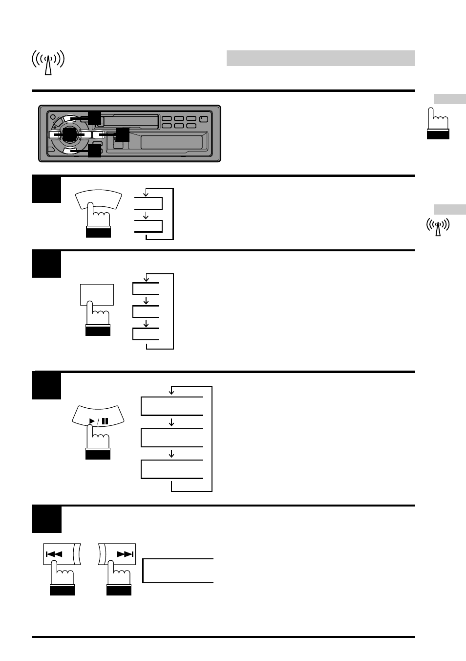 Radio operation, Manual tuning | Alpine TDA-7553E User Manual | Page 15 / 56