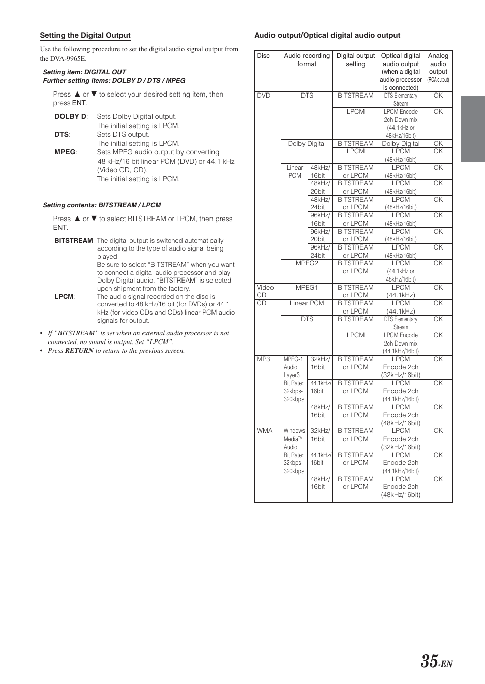 Alpine DVA-9965E User Manual | Page 37 / 70