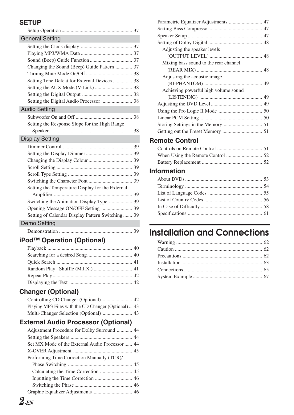 Installation and connections | Alpine DVA-9965E User Manual | Page 4 / 70