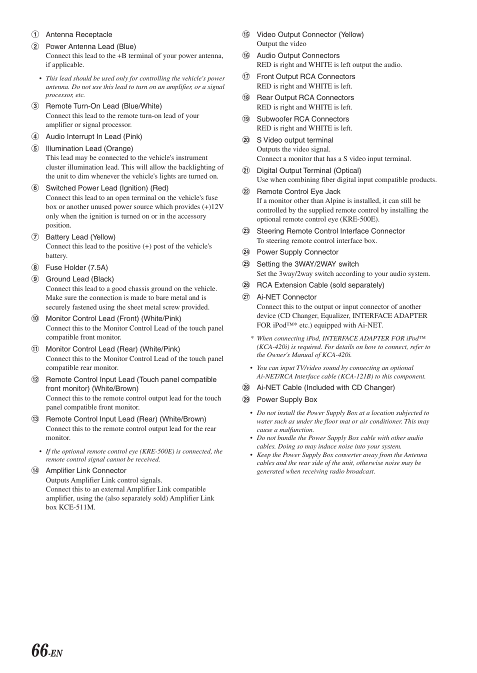 Alpine DVA-9965E User Manual | Page 68 / 70