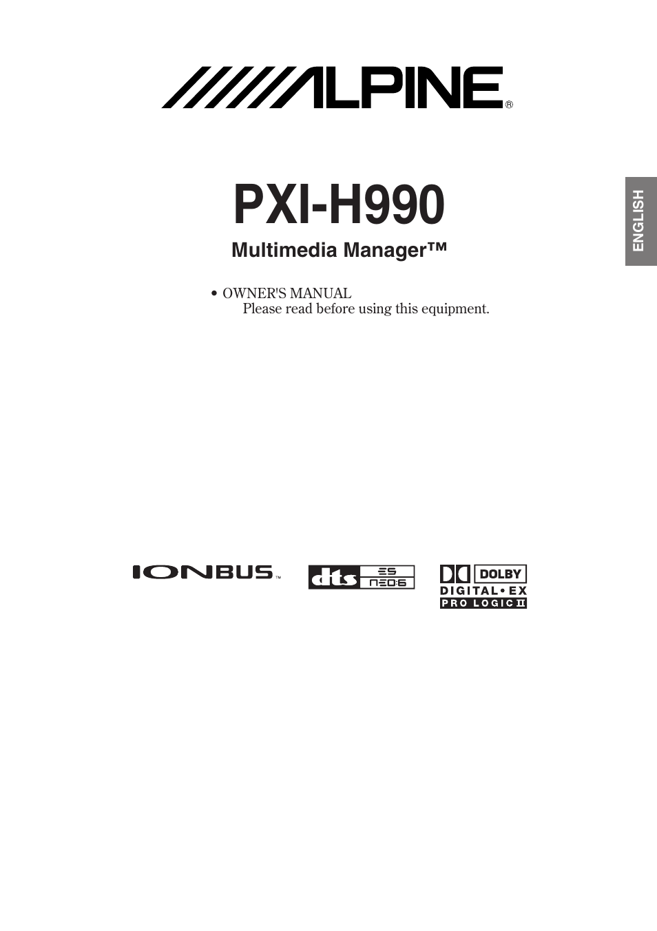 Pxi-h990 | Alpine F1 STATUS PXI-H990 User Manual | Page 3 / 116